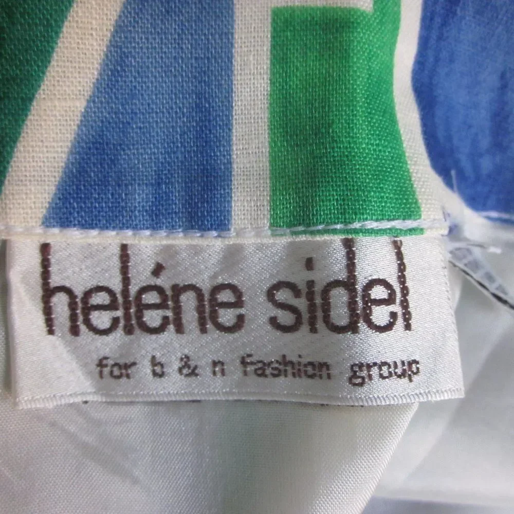 Helene Sidel Vintage 60's Button Up Summer Skirt Size 12 Lined 31